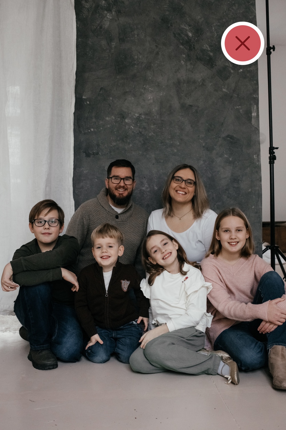 Zdjęcia rodzinne Poznań - portret wielodzietnej rodziny